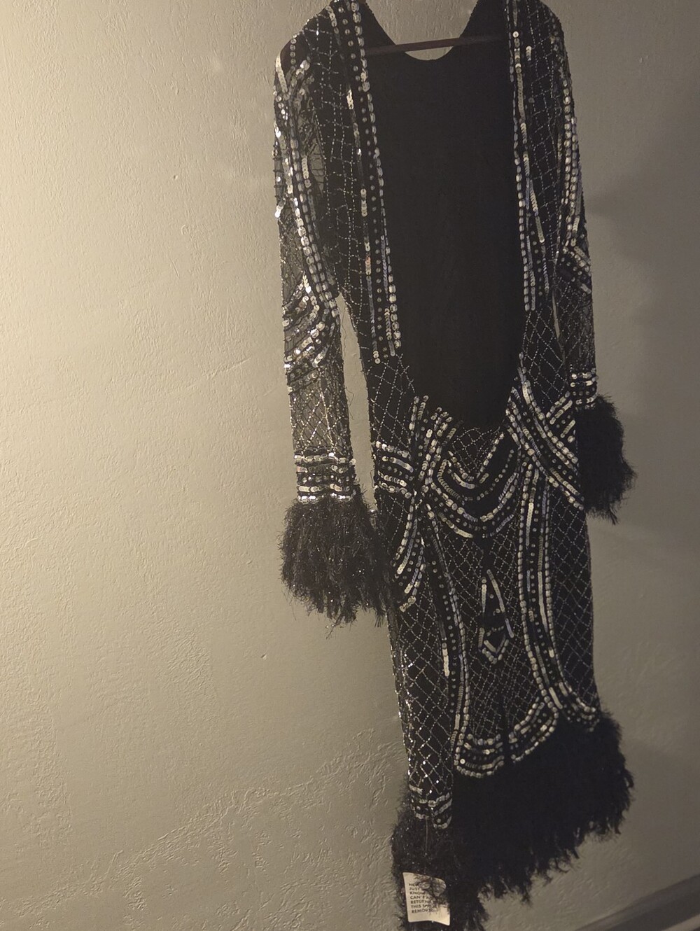 Black Beaded Fringe Decorative Textile - ASOS